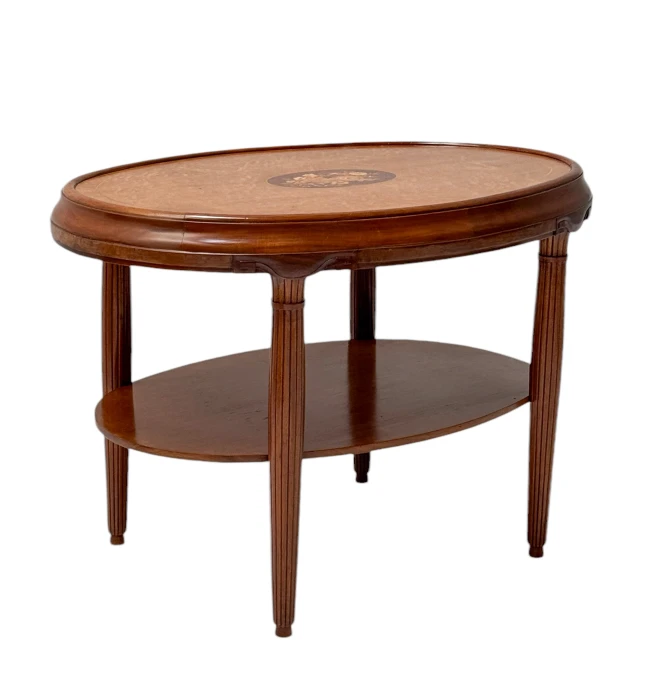 French Art Deco Walnut Center Table, 1930s